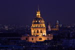 Dome des Invalides by night, Paris, France